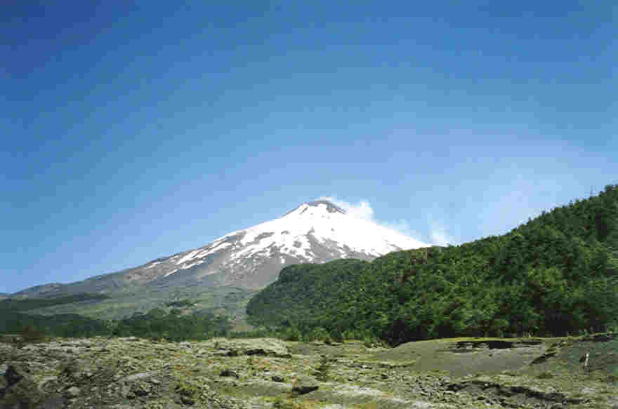 zicht op Villarica