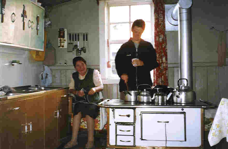 de interne keuken van de familie Jos in Ancud