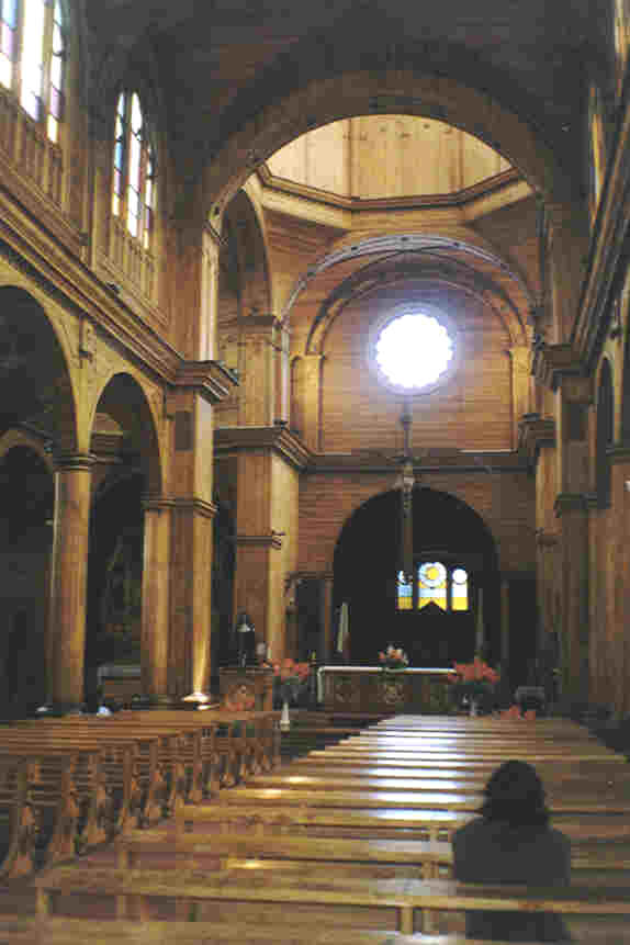 houten interieur van de San Franciscokerk